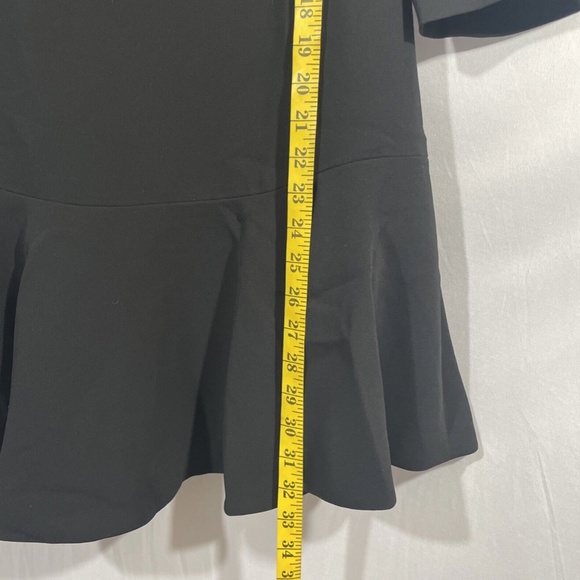 NWT $348 kate spade new york [ 2 ] Flounce Crepe‎ Mini Dress in Black - Picture 7 of 13
